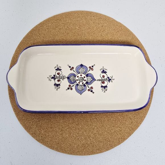 Deruta Italy Serving Tray Platter Plate Art Pottery 11"x5" Trinket Dish CatchAll - Picture 1 of 5